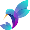 Digital Poetry Bird Logo